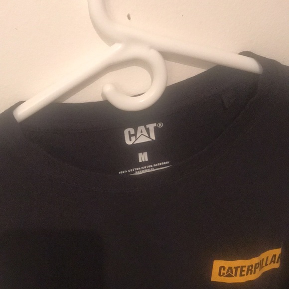 Like New Boss Caterpillar Black and Yellow 100% Cotton Long Sleeve Shirt SZ M - Picture 5 of 7